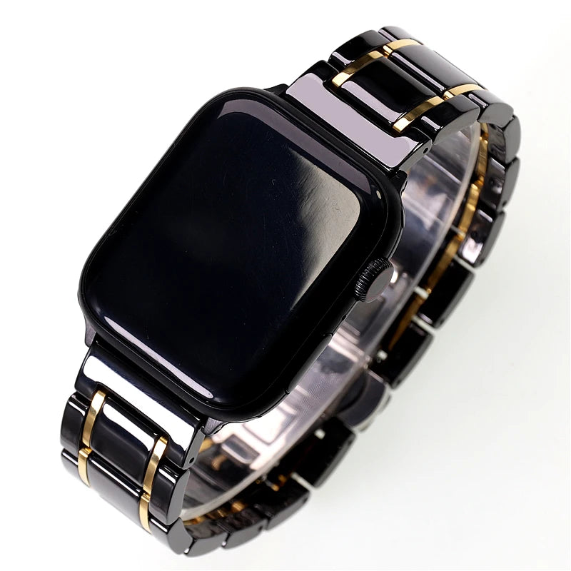 Bandaura Apple Ceramic black gold
