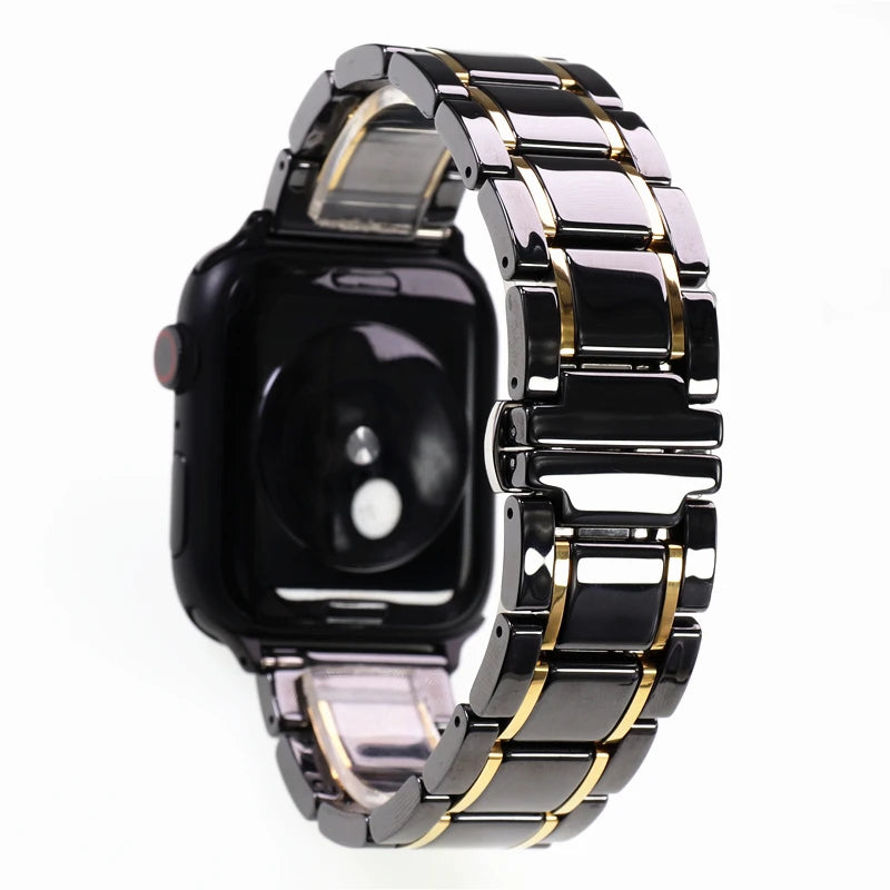 Bandaura Apple Ceramic black gold