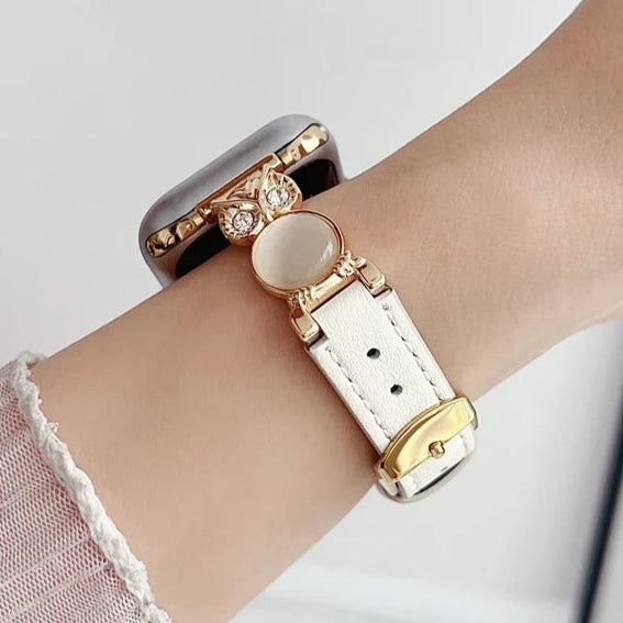 Bandaura Apple Leather translucent stones