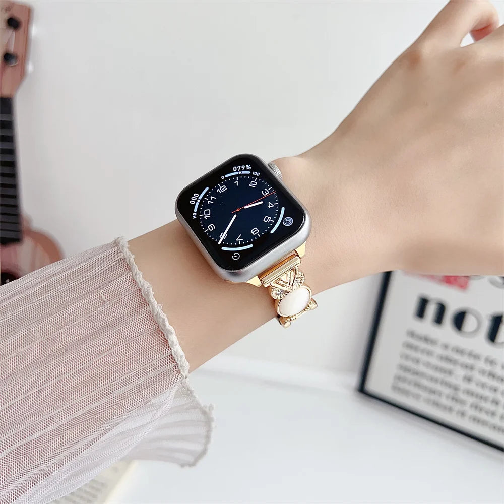 Bandaura Apple Leather translucent stones