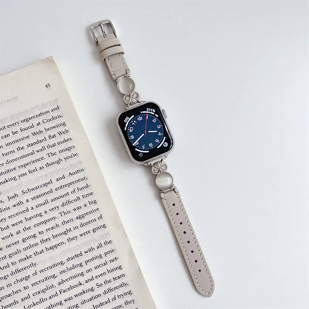 Bandaura Apple Leather translucent stones starlight