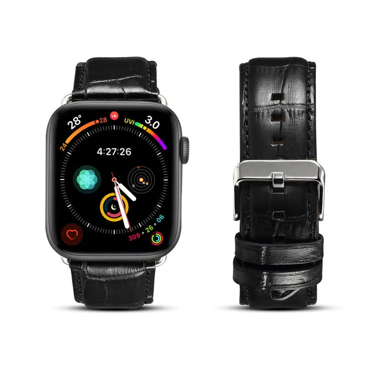 Bandaura apple leather crocodile black