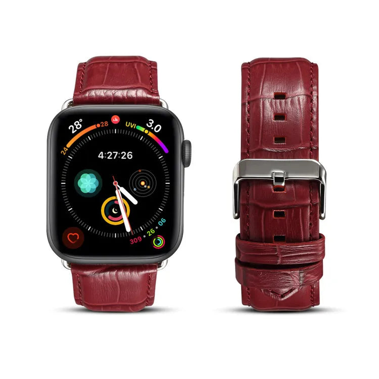 Bandaura apple leather crocodile red