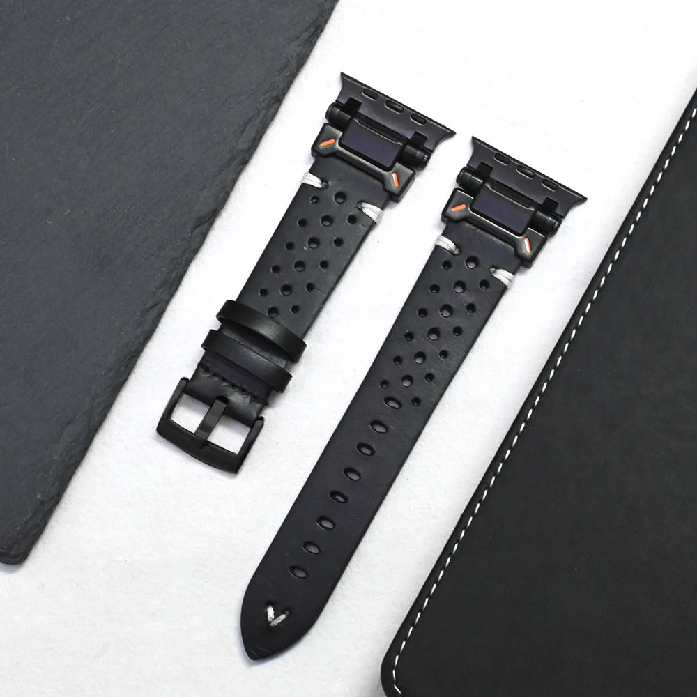 bandaura apple leather commanding black