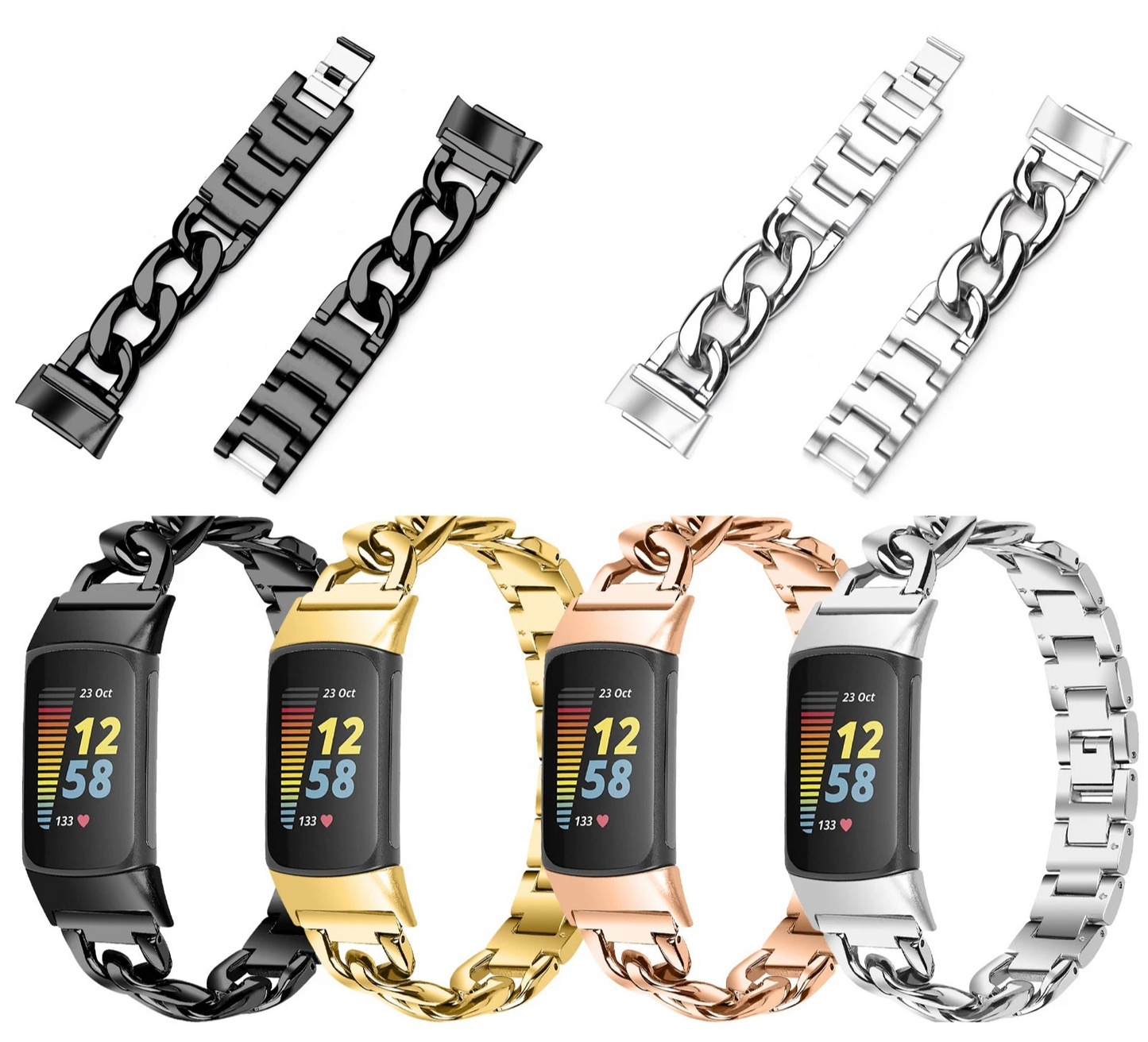 bandaura fitbit colours and chains