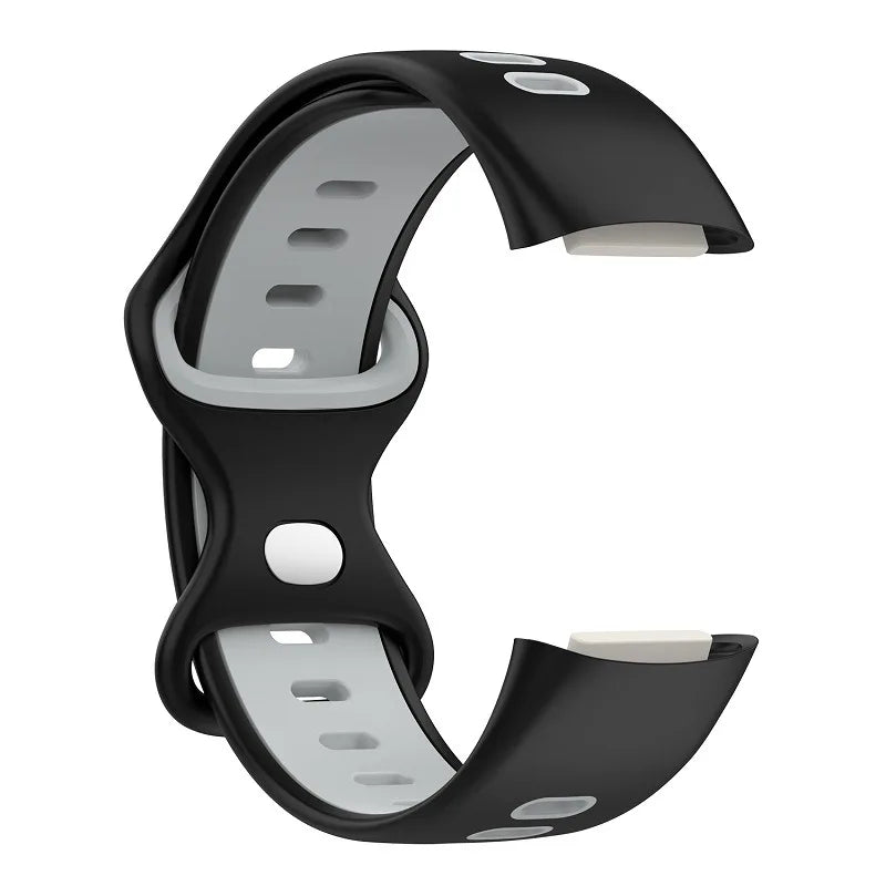 bandaura fitbit silicon sports black grey