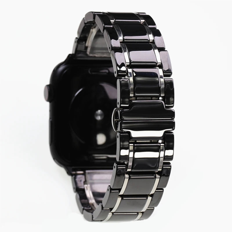 Bandaura Apple Ceramic  black silver