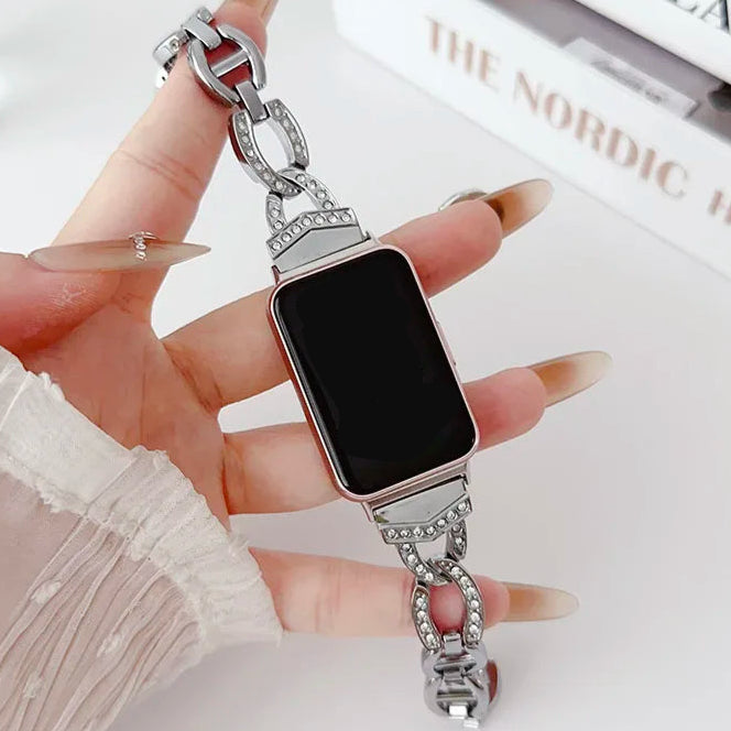 Bandaura samsung metal rhinestones silver