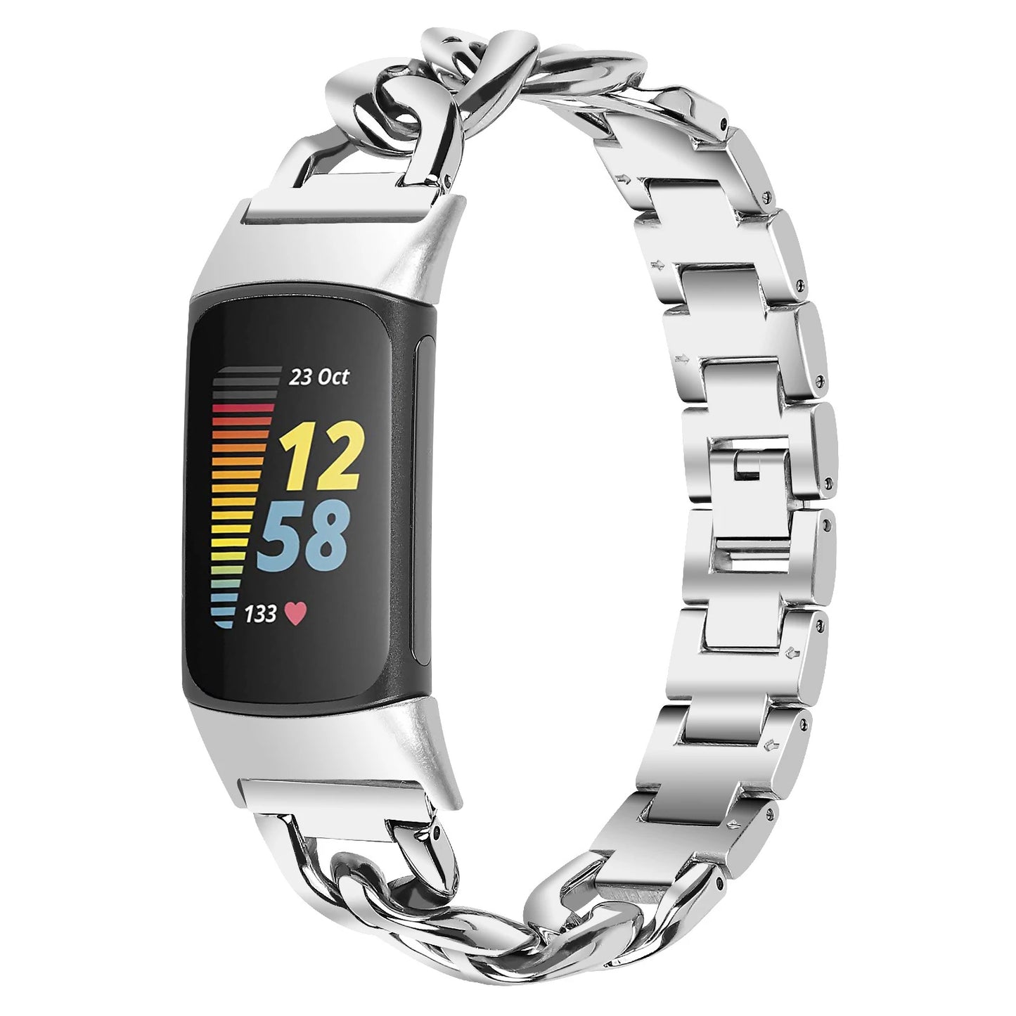 bandaura fitbit cowboy silver
