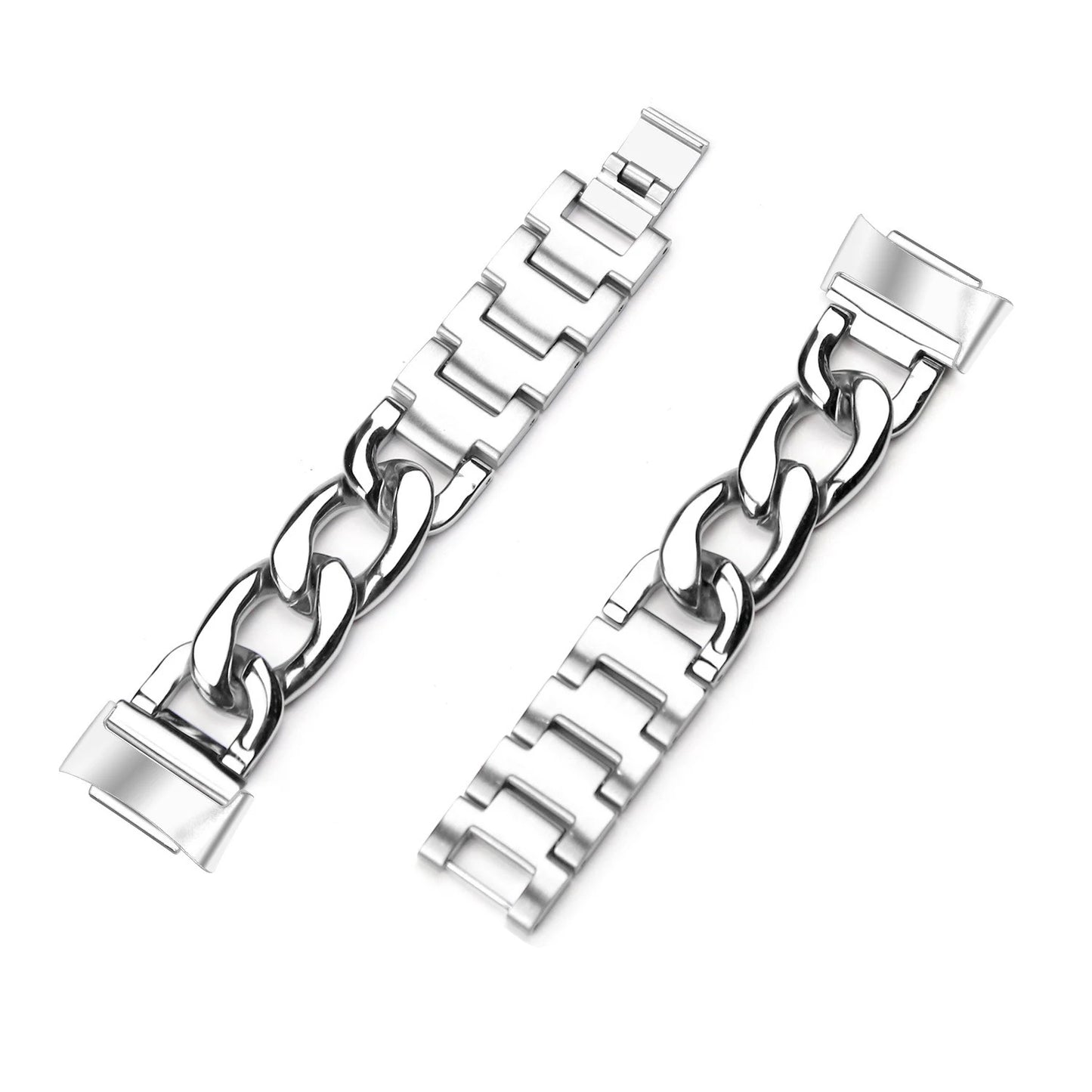 bandaura fitbit cowboy silver chain