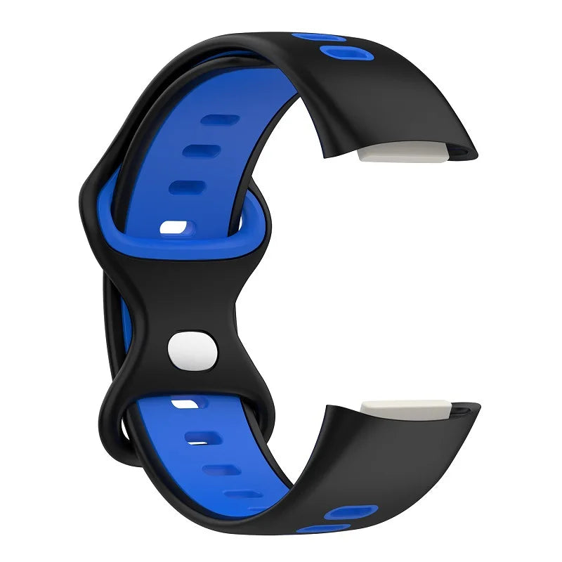 bandaura fitbit silicon sports blue black