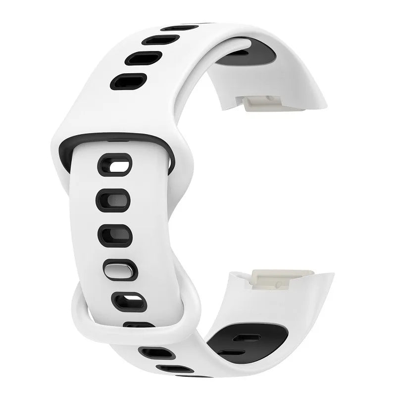bandaura fitbit silicon sports white black